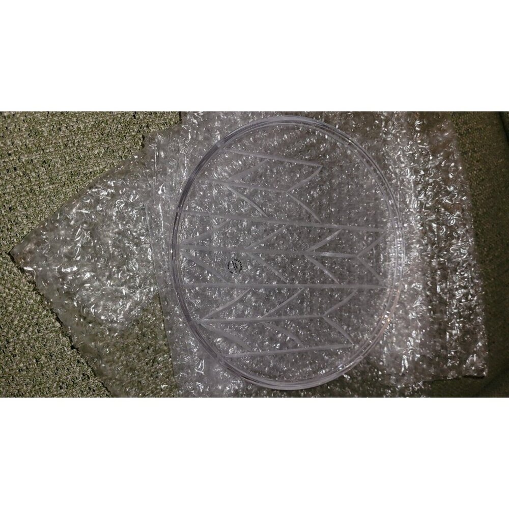 Tiffany & Co 8” Crystal Dessert/Salad Plate RETIRED Wheat Leaf Etched NEW - Picture 8 of 16